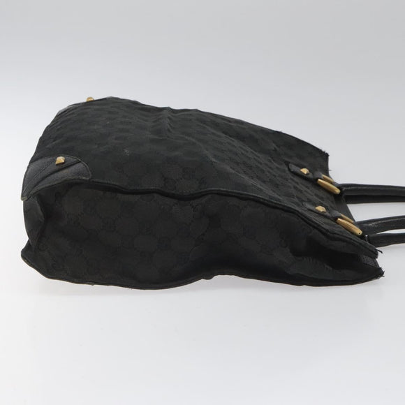 GUCCI GG Canvas Tote Bag Black 120898 Auth 112927