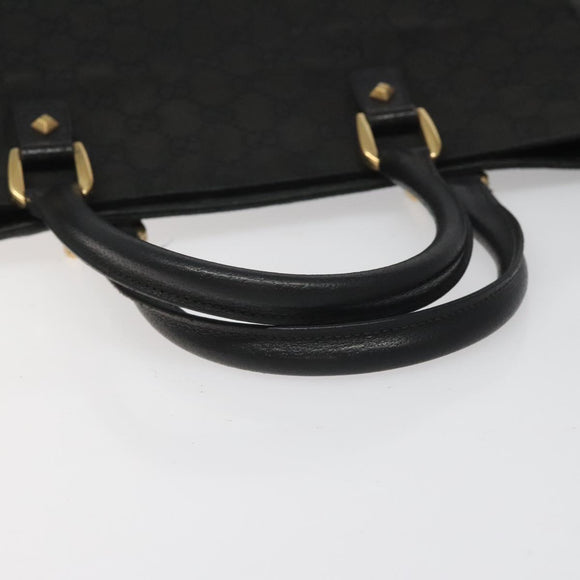 GUCCI GG Canvas Tote Bag Black 120898 Auth 112927