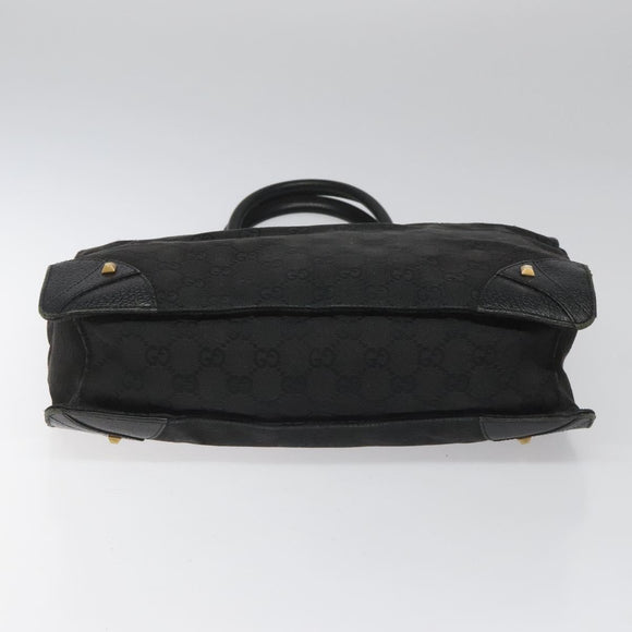 GUCCI GG Canvas Tote Bag Black 120898 Auth 112927