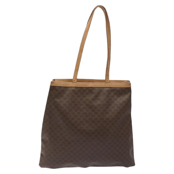 CELINE Macadam Canvas Tote Bag PVC Brown Auth 112928