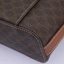 CELINE Macadam Canvas Vanity Hand Bag PVC Leather 2way Brown Auth 112929-16