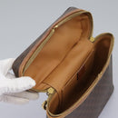CELINE Macadam Canvas Vanity Hand Bag PVC Leather 2way Brown Auth 112929-18