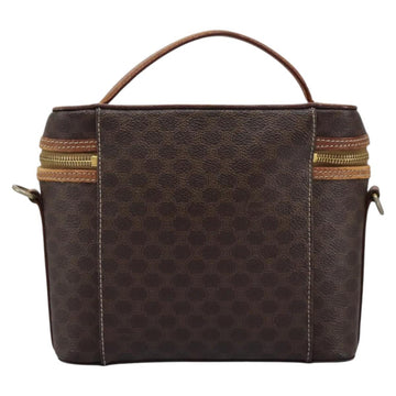 CELINE Macadam Canvas Vanity Hand Bag PVC Leather 2way Brown Auth 112929 - 0