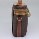 CELINE Macadam Canvas Vanity Hand Bag PVC Leather 2way Brown Auth 112929-4