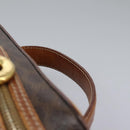 CELINE Macadam Canvas Vanity Hand Bag PVC Leather 2way Brown Auth 112929-7