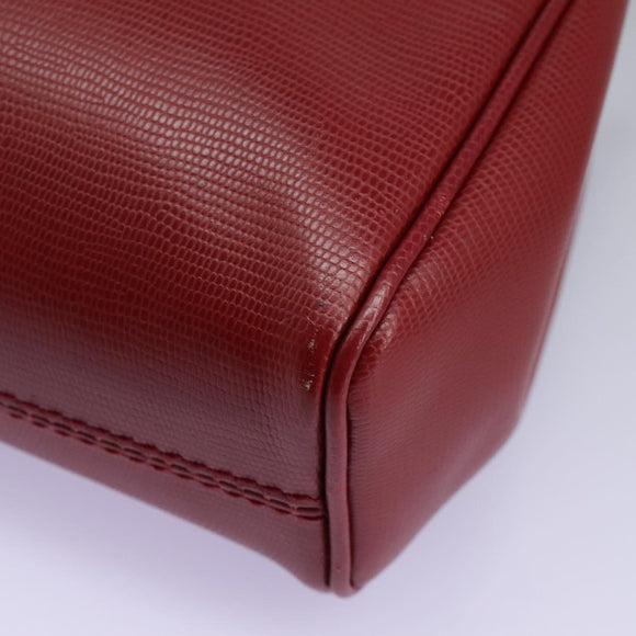 CELINE Shoulder Bag Leather Red Auth 112931