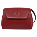 CELINE Shoulder Bag Leather Red Auth 112931-13