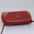 CELINE Shoulder Bag Leather Red Auth 112931-6