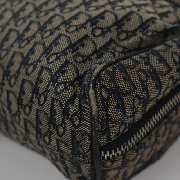 Christian Dior Trotter Canvas Hand Bag Navy Auth 112936