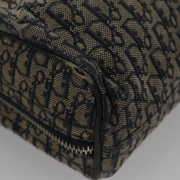 Christian Dior Trotter Canvas Hand Bag Navy Auth 112936