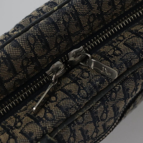 Christian Dior Trotter Canvas Hand Bag Navy Auth 112936