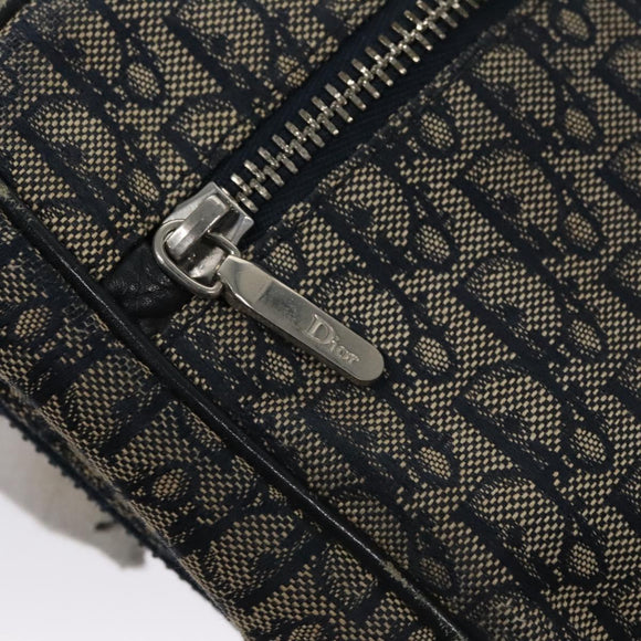 Christian Dior Trotter Canvas Hand Bag Navy Auth 112936