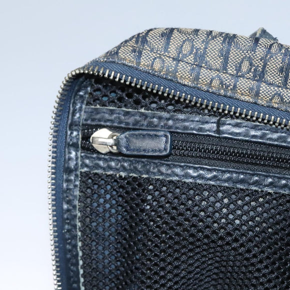 Christian Dior Trotter Canvas Hand Bag Navy Auth 112936