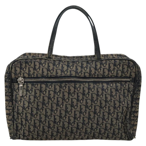 Christian Dior Trotter Canvas Hand Bag Navy Auth 112936