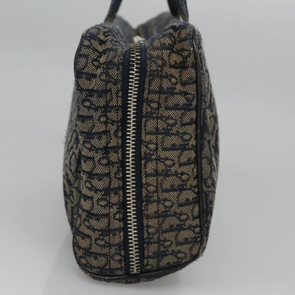 Christian Dior Trotter Canvas Hand Bag Navy Auth 112936