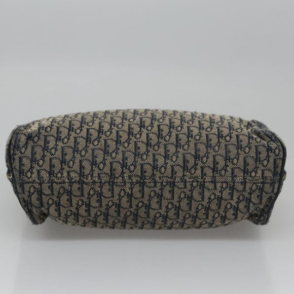 Christian Dior Trotter Canvas Hand Bag Navy Auth 112936