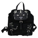 PRADA Backpack Nylon Black Auth 112941V-13
