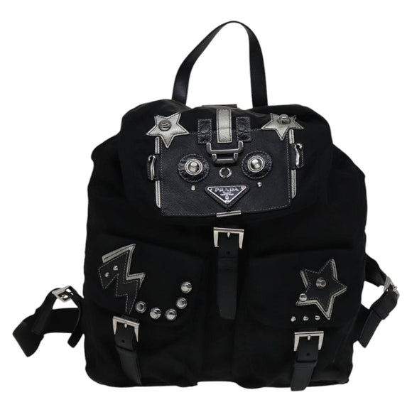 PRADA Backpack Nylon Black Auth 112941V