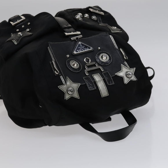 PRADA Backpack Nylon Black Auth 112941V