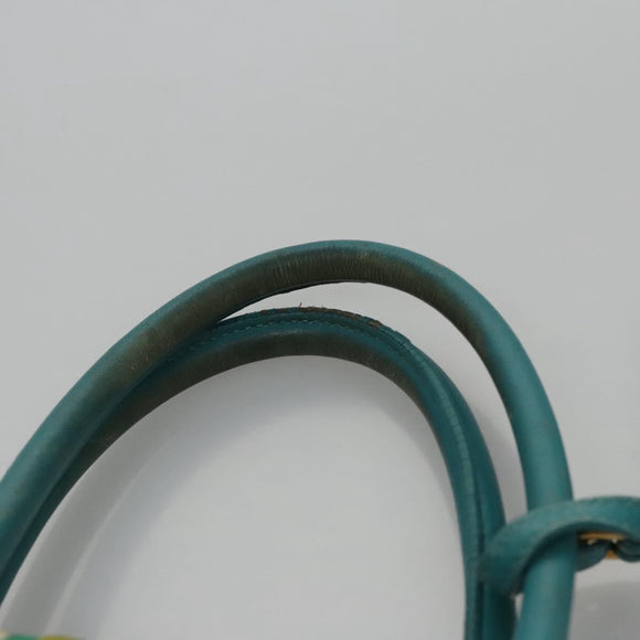 PRADA Hand Bag Nylon Green Auth 112942
