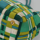 PRADA Hand Bag Nylon Green Auth 112942-16