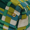 PRADA Hand Bag Nylon Green Auth 112942-19