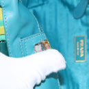 PRADA Hand Bag Nylon Green Auth 112942-11