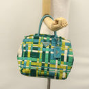 PRADA Hand Bag Nylon Green Auth 112942-29