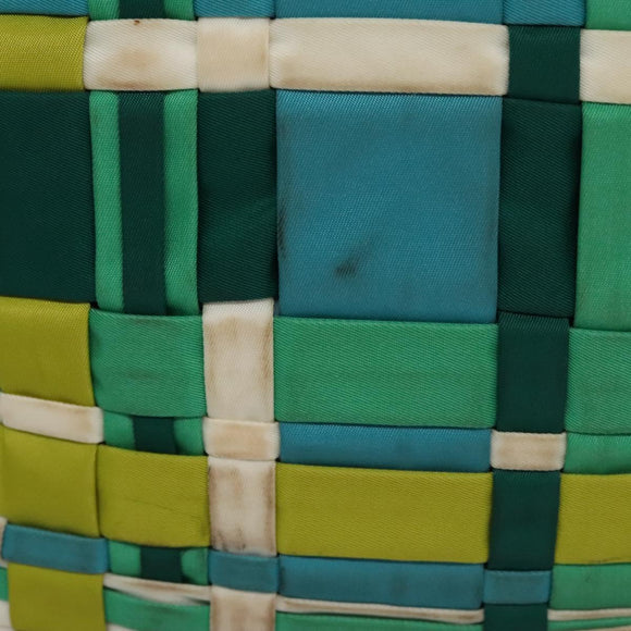 PRADA Hand Bag Nylon Green Auth 112942