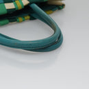 PRADA Hand Bag Nylon Green Auth 112942-14