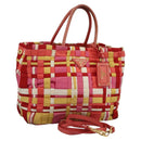 PRADA Hand Bag Nylon 2way Red Auth 112943-1