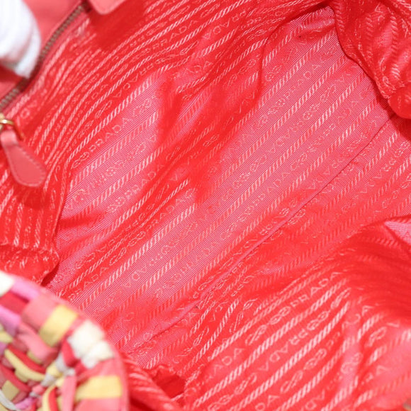 PRADA Hand Bag Nylon 2way Red Auth 112943