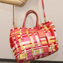 PRADA Hand Bag Nylon 2way Red Auth 112943-25