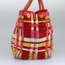 PRADA Hand Bag Nylon 2way Red Auth 112943-4