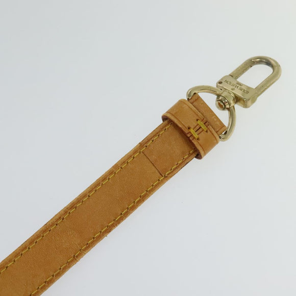 LOUIS VUITTON Adjustable Shoulder Strap Leather 36.6""-43.7"" Beige Auth 112950