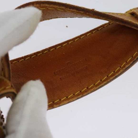 LOUIS VUITTON Adjustable Shoulder Strap Leather 36.6""-43.7"" Beige Auth 112950