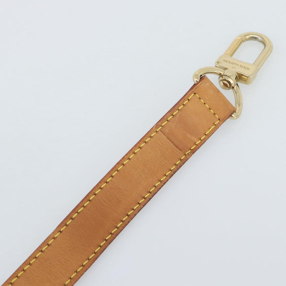 LOUIS VUITTON Adjustable Shoulder Strap Leather 36.6""-43.7"" Beige Auth 112950