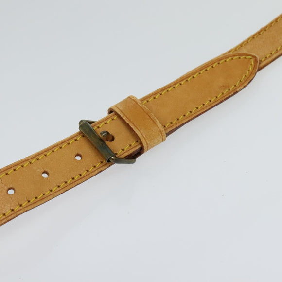 LOUIS VUITTON Adjustable Shoulder Strap Leather 36.6""-43.7"" Beige Auth 112950