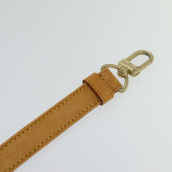 LOUIS VUITTON Adjustable Shoulder Strap Leather 36.6""-43.7"" Beige Auth 112950