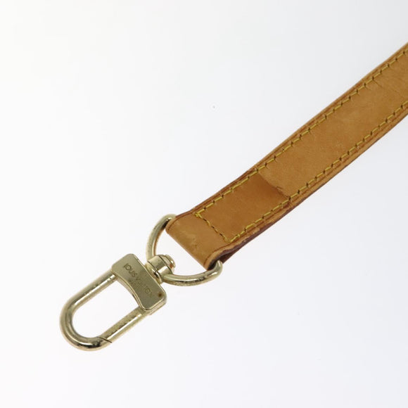 LOUIS VUITTON Adjustable Shoulder Strap Leather 36.6""-43.7"" Beige Auth 112950