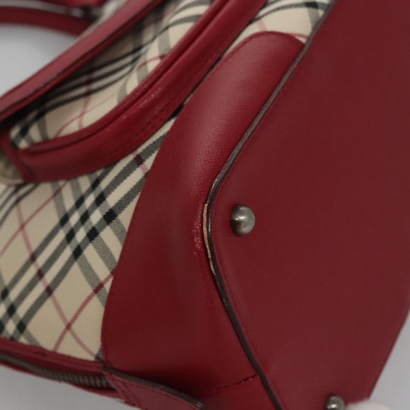 BURBERRY Nova Check Hand Bag Canvas Beige Auth 112951