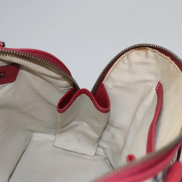 BURBERRY Nova Check Hand Bag Canvas Beige Auth 112951