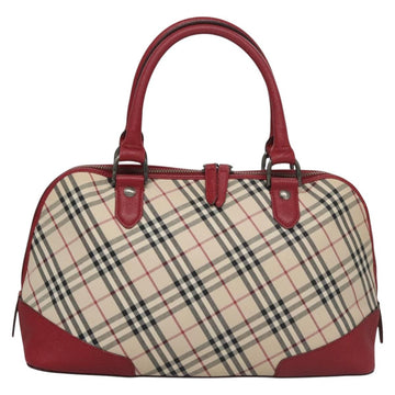 BURBERRY Nova Check Hand Bag Canvas Beige Auth 112951 - 0
