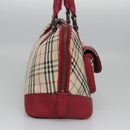 BURBERRY Nova Check Hand Bag Canvas Beige Auth 112951-4