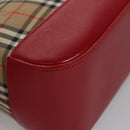 BURBERRY Nova Check Hand Bag Canvas Beige Auth 112952-9