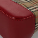 BURBERRY Nova Check Hand Bag Canvas Beige Auth 112952-16