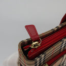 BURBERRY Nova Check Hand Bag Canvas Beige Auth 112952-18