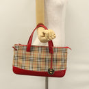 BURBERRY Nova Check Hand Bag Canvas Beige Auth 112952-25