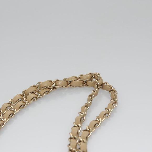 CHANEL Matelasse 25 Border Double Flap Chain Hand Cotton Red CC Auth 112984A