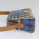Burberrys Nova Check Shoulder Bag PVC Leather Blue Auth 112994-3